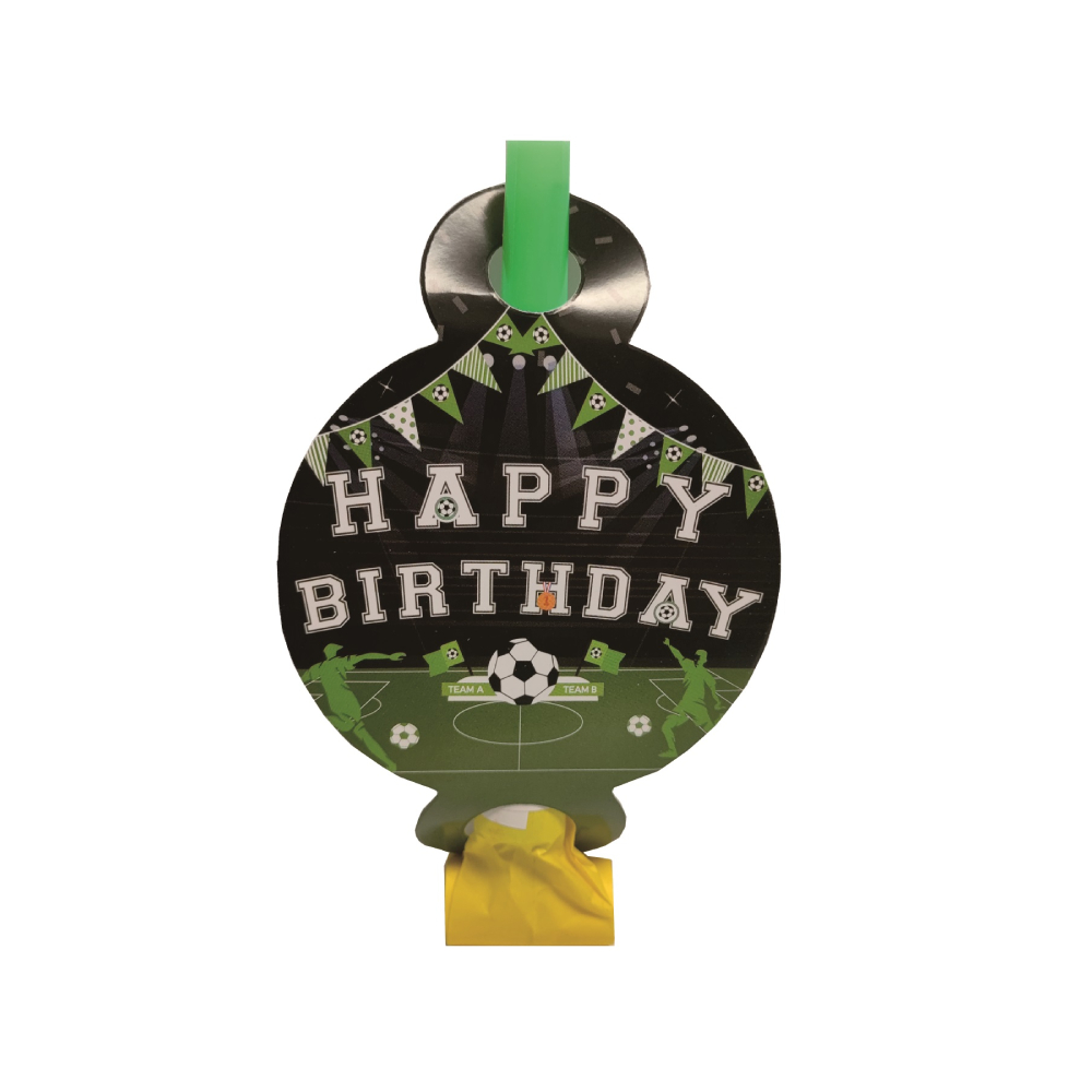 Set 8 buc suflatori negru, verde, alb, 26 cm, fotbal, happy birthday, PPQT8373