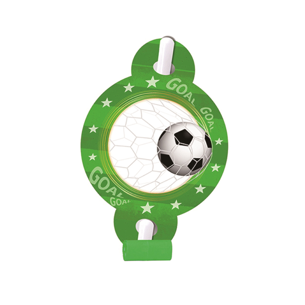 Set 8 suflatori verde, alb, negru, 26 cm, fotbal, PPQT8368