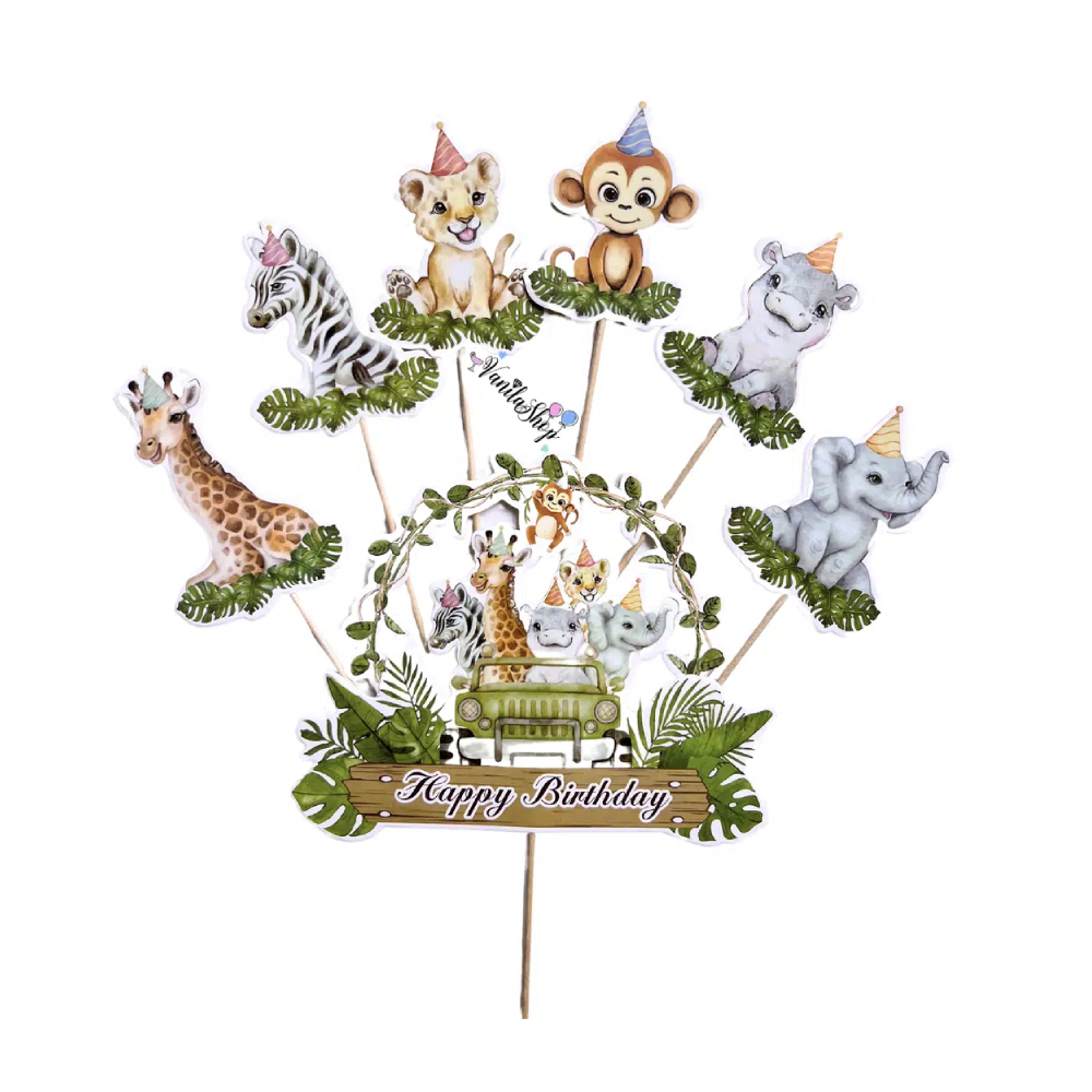 Set topper multicolor, animale, PPQT8425