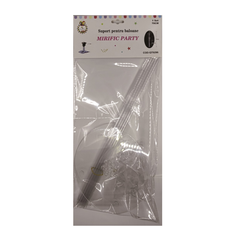 Suport baloane transparent, 70 cm, PPQT9296