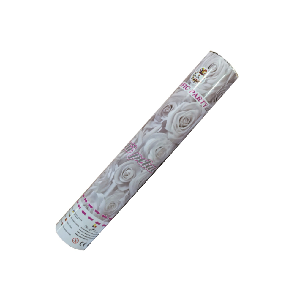 Tub confetti alb, 30 cm, petale trandafir, PPLP3594