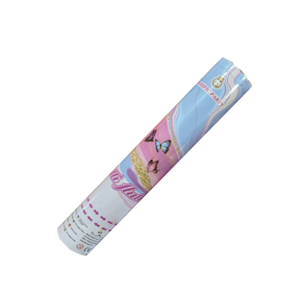 Tub confetti colorate, 30 cm, fluturi, PPLP3586