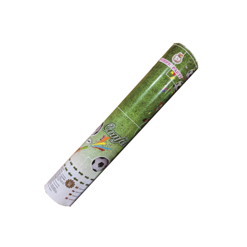 Tub confetti colorate, 30 cm, minge fotbal, PPLP3583
