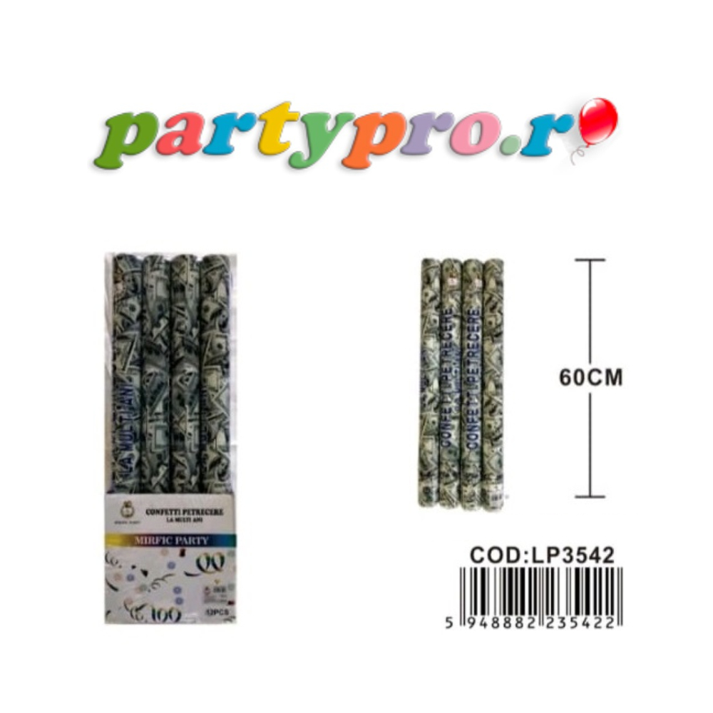 Tub confetti dolar, 60 cm, PPLP3542