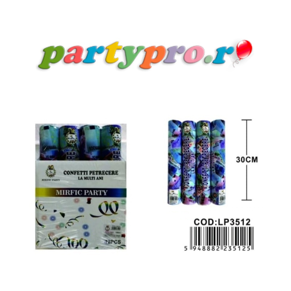 Tub confetti euro, 30 cm, PPLP3512