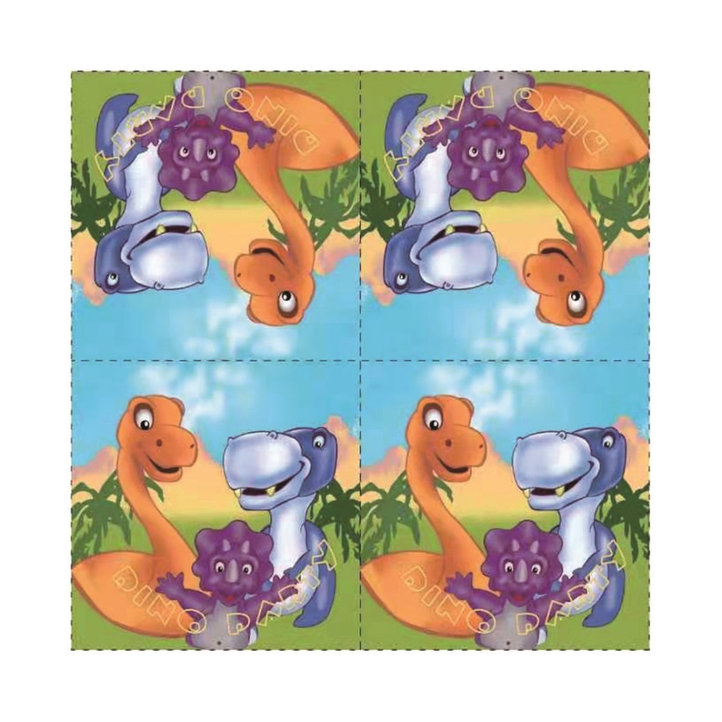 Servetele tort multicolor, 2 straturi, 33x33 cm, dinozauri dino party