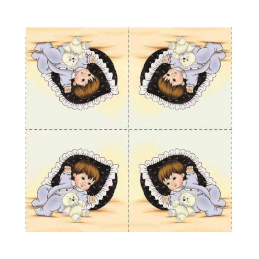 Servetele tort multicolor, 2 straturi, 33x33 cm, bebe baiat