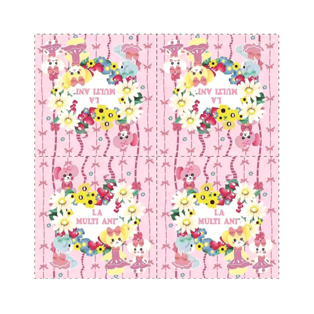 Servetele tort multicolor, 2 straturi, 33x33 cm, ursulet