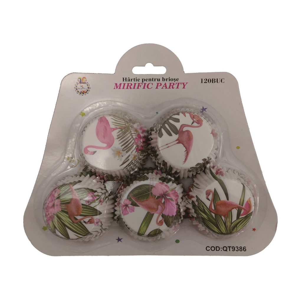 Set 120 buc. hartie briosa multicolor, flamingo
